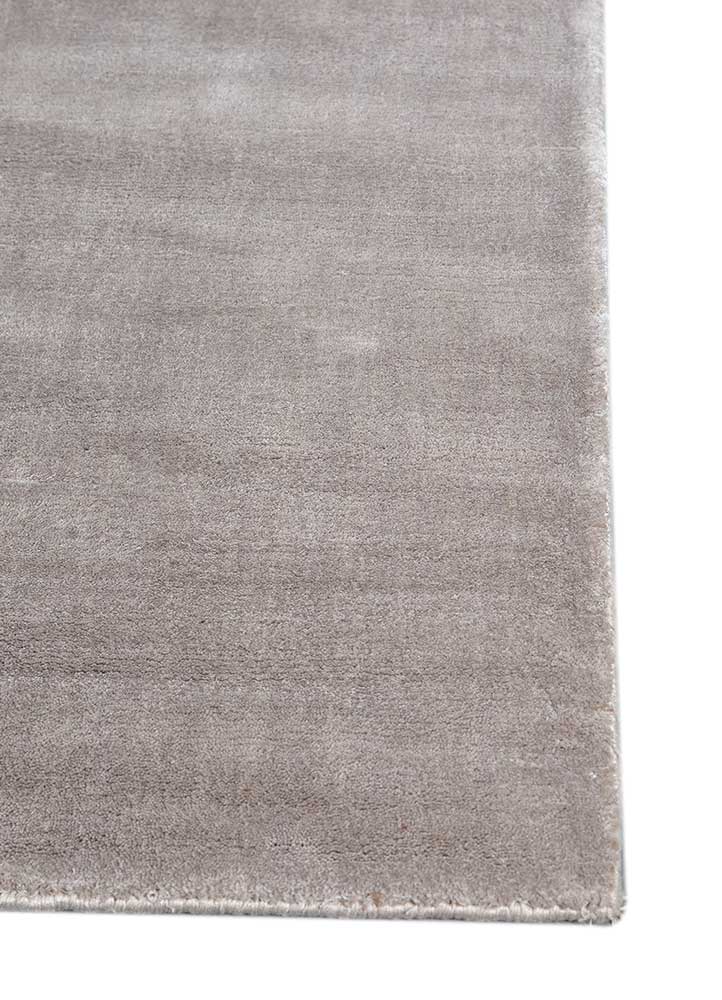 basis grey and black viscose hand loom Rug - Corner